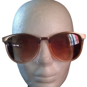 Foster Grant Tatiana SR0223 Round Two Tone Brown Peach Gradient Sunglasses